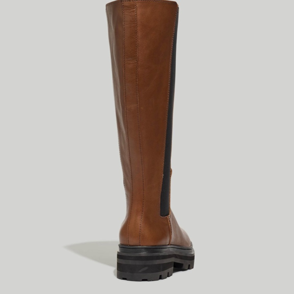 NIB Madewell The Poppy Tall Lugsole Boot with Extended Calf sz 7.5
